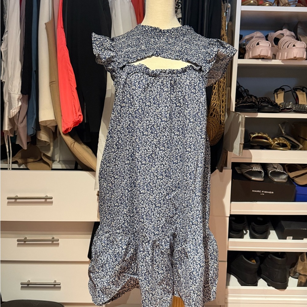 Old Navy Navy Floral Dress